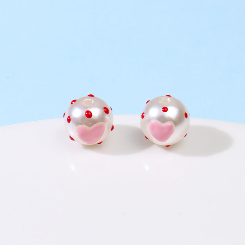 Wholesale Imitation Pearl Hand Painted Oil Drip Jewelry Accessories Beads
